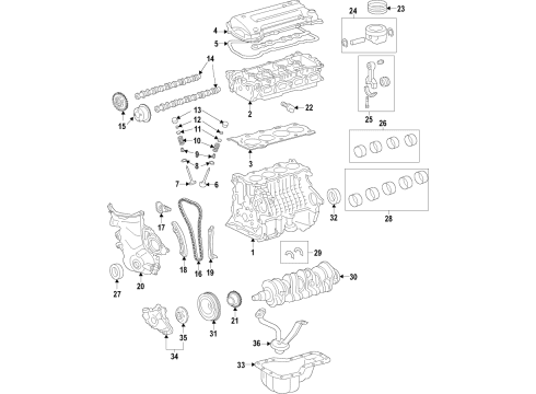 2000 Toyota Celica Engine Parts & Mounts, Timing, Lubrication System Diagram 3 - Thumbnail
