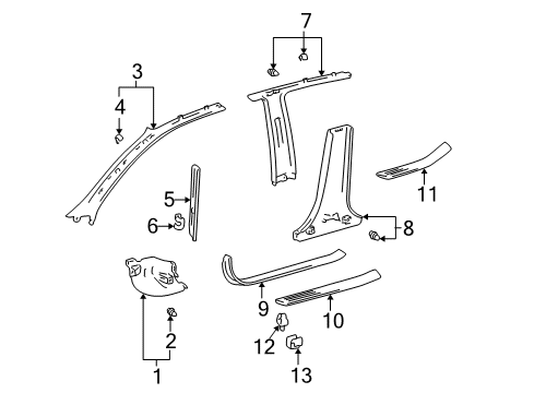 Clip(For Cowl Side Trim) Diagram for 90467-11083