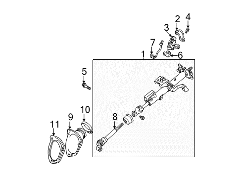 2005 Toyota Camry Steering Column, Steering Wheel & Trim Diagram 2 - Thumbnail