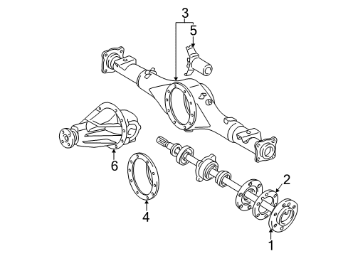 2005 Toyota Sequoia Axle & Differential - Rear Diagram