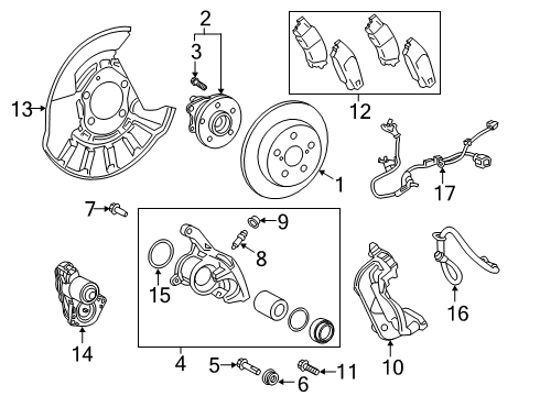 Cover Sub-Assembly, Disc Brake Dust, Rear Driver Side Diagram for 47804-33010