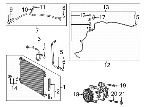 2022 Toyota Camry A/C Condenser, Compressor & Lines Diagram 2 - Thumbnail