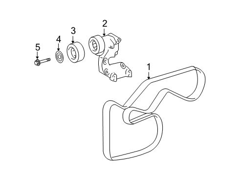 2014 Toyota Venza Belts & Pulleys Diagram