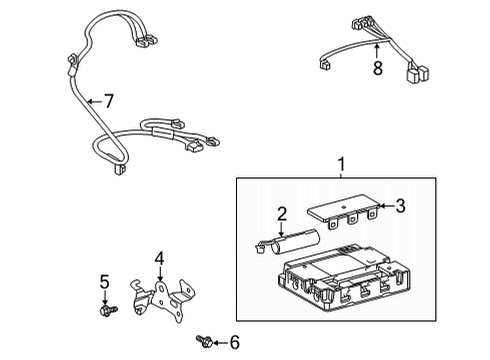 2022 Toyota Camry Communication System Components Diagram 2 - Thumbnail