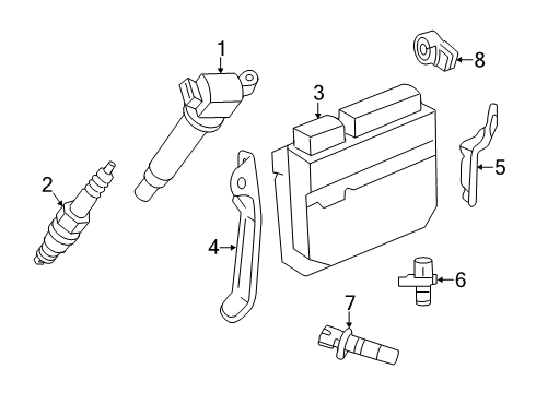 Sensor, Camshaft Position Diagram for 90919-05096