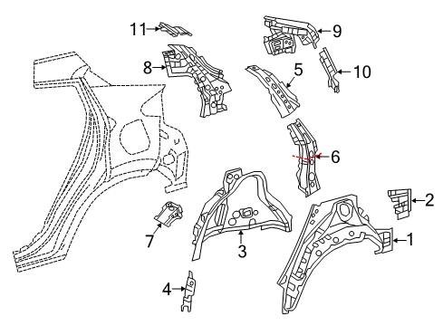 2022 Toyota C-HR Inner Structure  Diagram 1 - Thumbnail