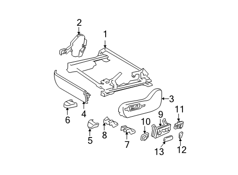 2005 Toyota Avalon Tracks & Components Diagram
