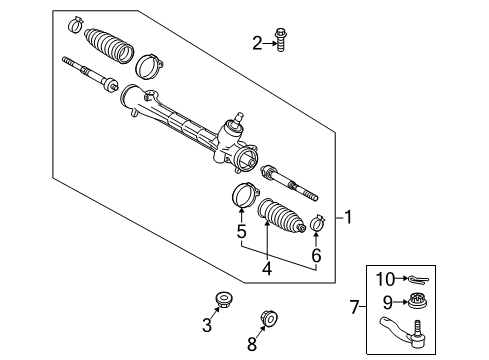 2014 Toyota Prius Boot Diagram for 45535-49015