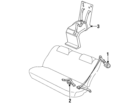 1997 Toyota Corolla Rear Seat Belts Diagram