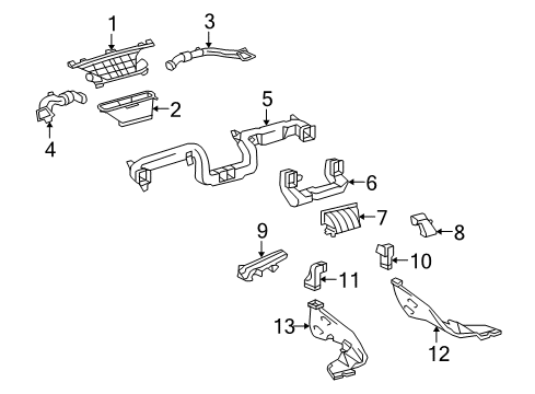 2020 Toyota Sequoia Ducts Diagram 1 - Thumbnail