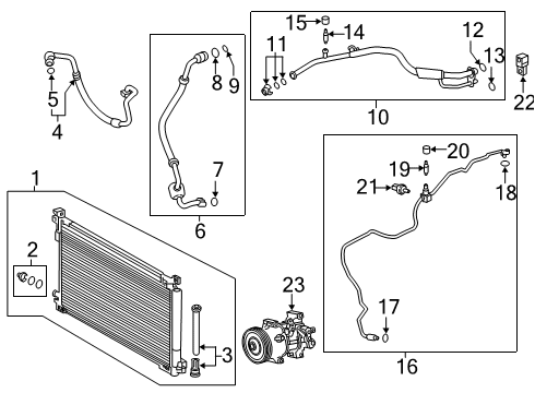 2019 Toyota Corolla Expansion Valve, Front Diagram for 88515-02530