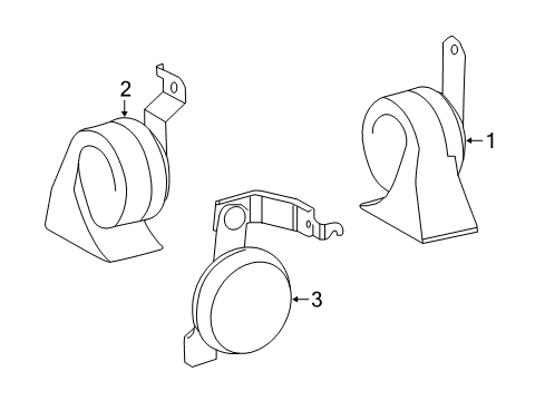 Horn Assembly, Low Pitched Diagram for 86520-30690