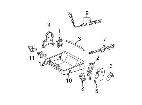 2005 Toyota Sequoia Tracks & Components Diagram 1 - Thumbnail