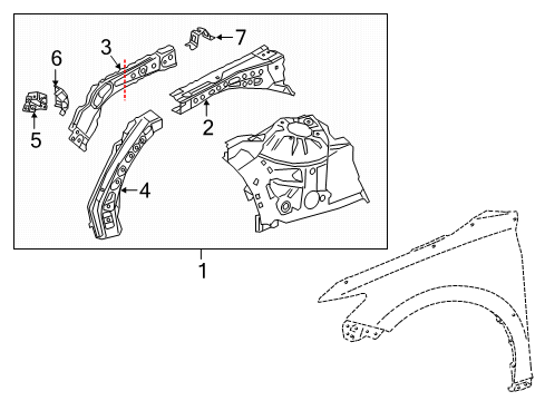 2024 Toyota Camry Structural Components & Rails Diagram 2 - Thumbnail