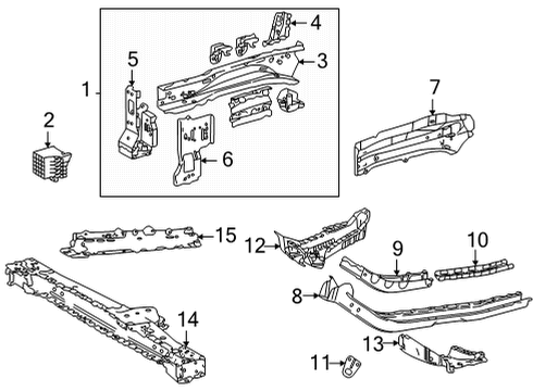2016 Toyota Mirai Structural Components & Rails Diagram 2 - Thumbnail