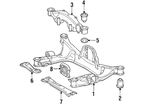1990 Toyota Camry Suspension Mounting - Rear Diagram