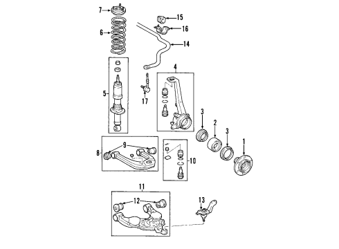2007 Toyota Sequoia Shock Absorber Diagram for 48510-A9580