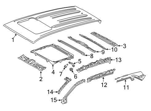 2022 Toyota RAV4 Prime Roof & Components Diagram 4 - Thumbnail