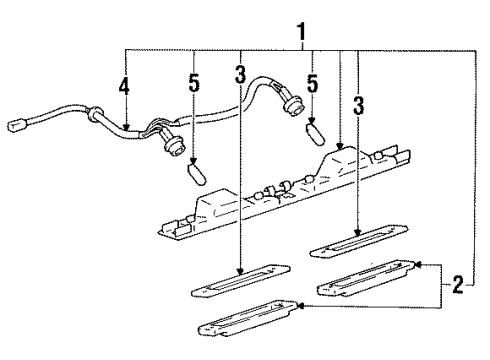 1994 Toyota Camry License Lamps Diagram 1 - Thumbnail
