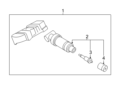 2024 Toyota GR Supra TPMS Sensor Diagram for 42607-WAA02
