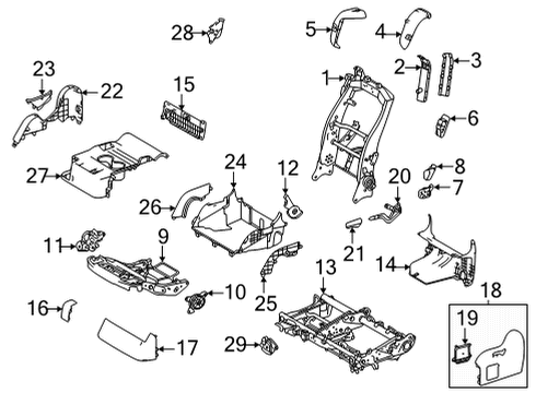 2023 Toyota Sienna Second Row Seats Diagram 6 - Thumbnail