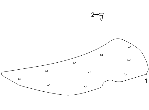 2002 Toyota Prius Interior Trim - Trunk Lid Diagram