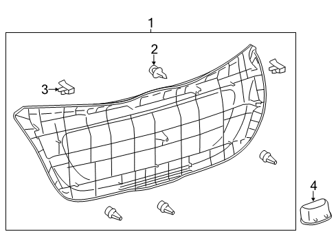 2012 Toyota Yaris Interior Trim - Lift Gate Diagram