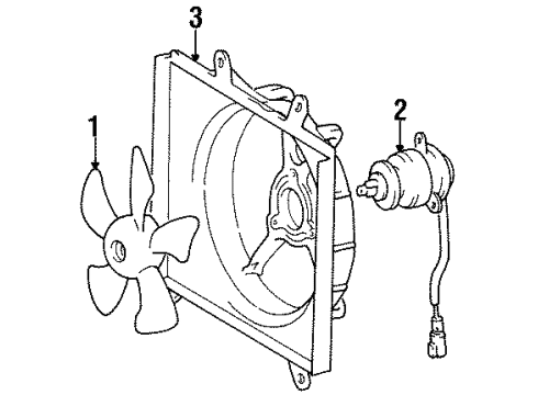 1996 Toyota Paseo Cooling System, Radiator, Water Pump, Cooling Fan Diagram 1 - Thumbnail
