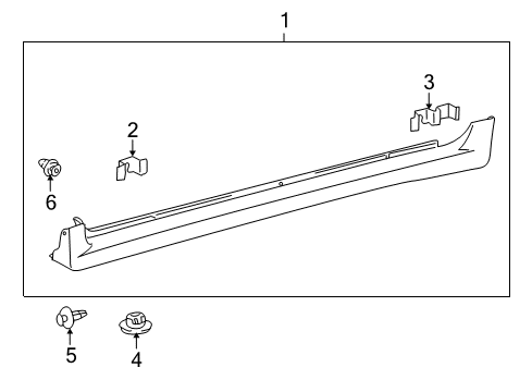 2012 Toyota Corolla Exterior Trim - Pillars, Rocker & Floor Diagram 2 - Thumbnail