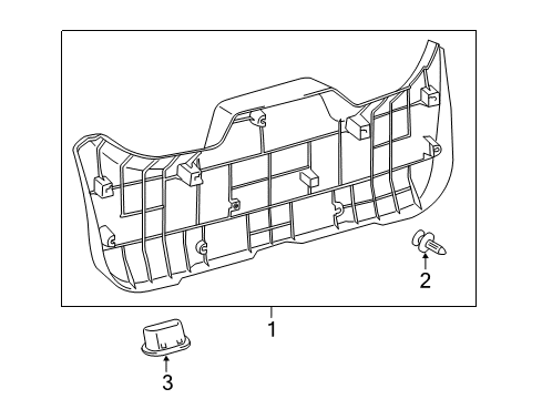 2012 Scion iQ Interior Trim - Lift Gate Diagram