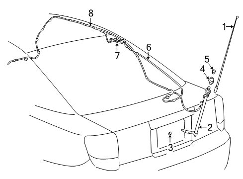 2004 Toyota Celica Antenna & Radio Diagram