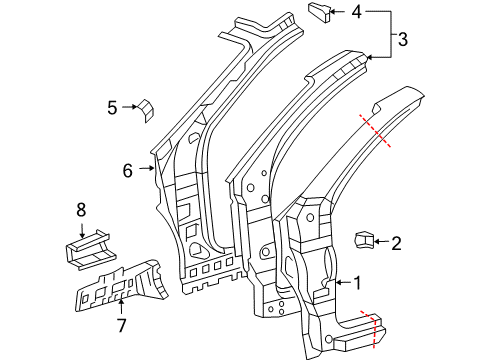 2004 Toyota Sienna Hinge Pillar Diagram