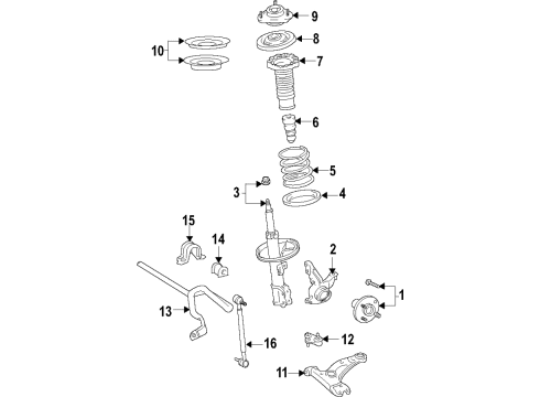 2021 Toyota RAV4 Prime Stabilizer Link, Front Diagram for 48820-0R050