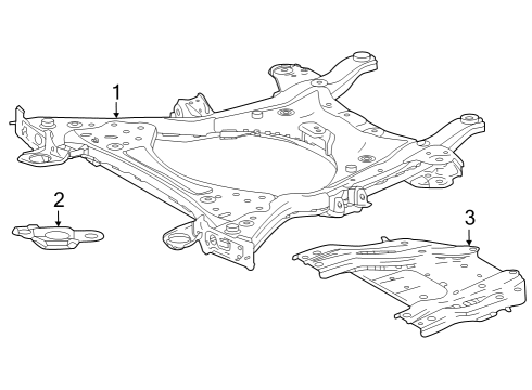 2023 Toyota bZ4X Suspension Mounting - Front Diagram