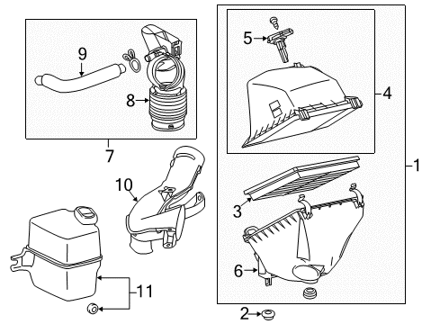2014 Toyota RAV4 Oxygen Sensor, Rear Diagram for 89465-0R040