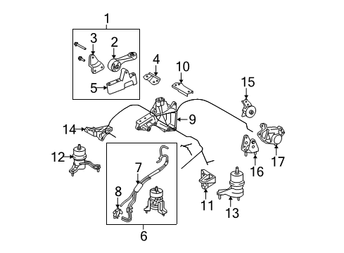 2012 Toyota Highlander Engine & Trans Mounting Diagram 3 - Thumbnail