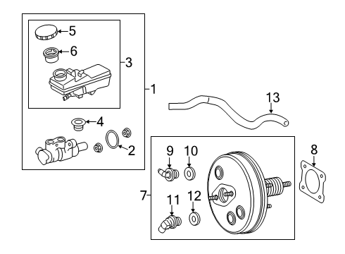 2019 Toyota Corolla Master Cylinder Diagram for 31420-12030