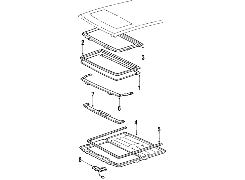 1988 Toyota Tercel Drive Cable, Driver Side Diagram for 63224-16010