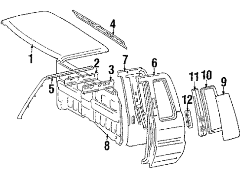 1988 Toyota Pickup Emblem Diagram for 75351-89119