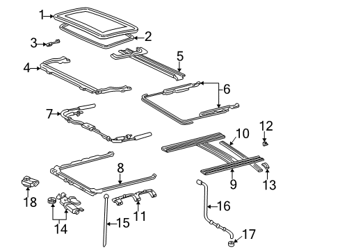 2005 Toyota Sequoia Sunroof Diagram