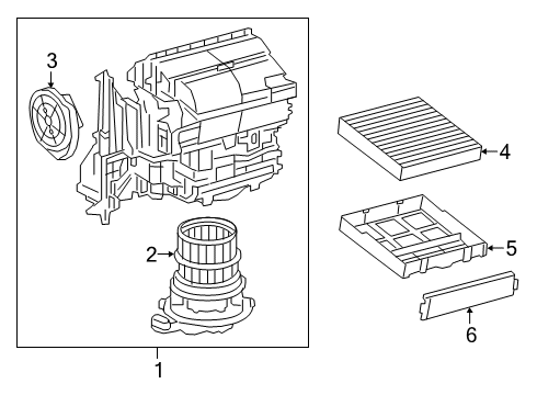 2020 Toyota Avalon Blower Motor & Fan Diagram