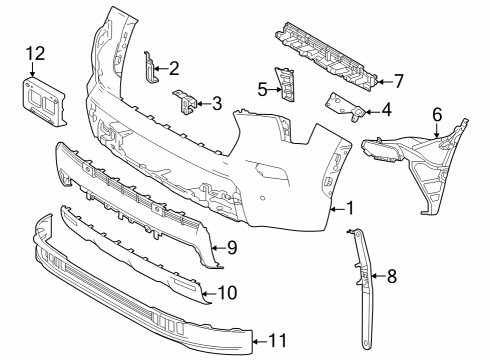2024 Toyota Sequoia Bumper & Components - Front Diagram 1 - Thumbnail