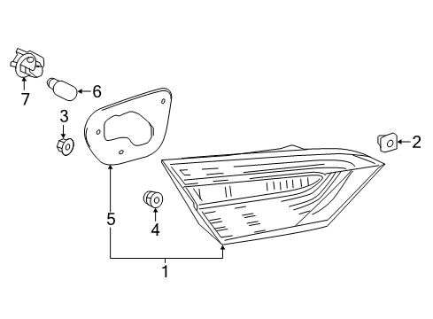 2018 Toyota Camry Backup Lamps Diagram 1 - Thumbnail