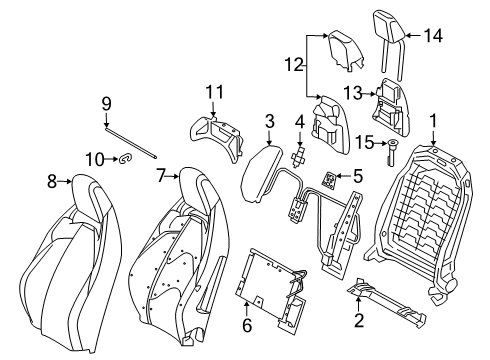 2020 Toyota GR Supra Passenger Seat Components Diagram 1 - Thumbnail
