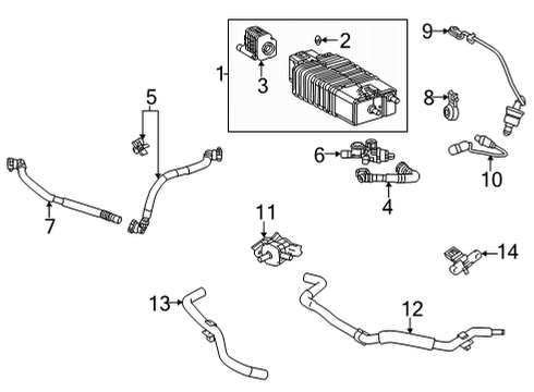 2023 Toyota RAV4 Prime Emission Components Diagram
