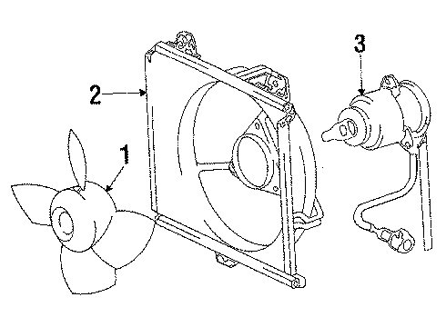 1988 Toyota Celica Shroud Diagram for 16711-74030