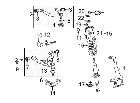 2008 Toyota Tacoma Coil Spring, Driver Side Diagram for 48131-AD231