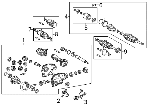 2017 Toyota Land Cruiser Carrier & Front Axles Diagram