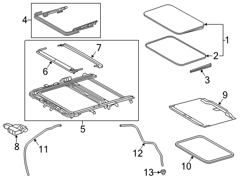 2015 Toyota RAV4 Sunroof Diagram