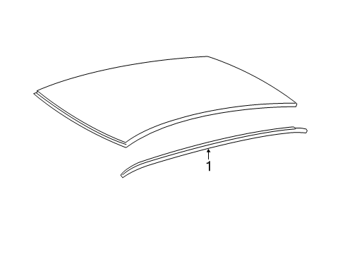2009 Toyota Camry Exterior Trim - Roof Diagram 1 - Thumbnail